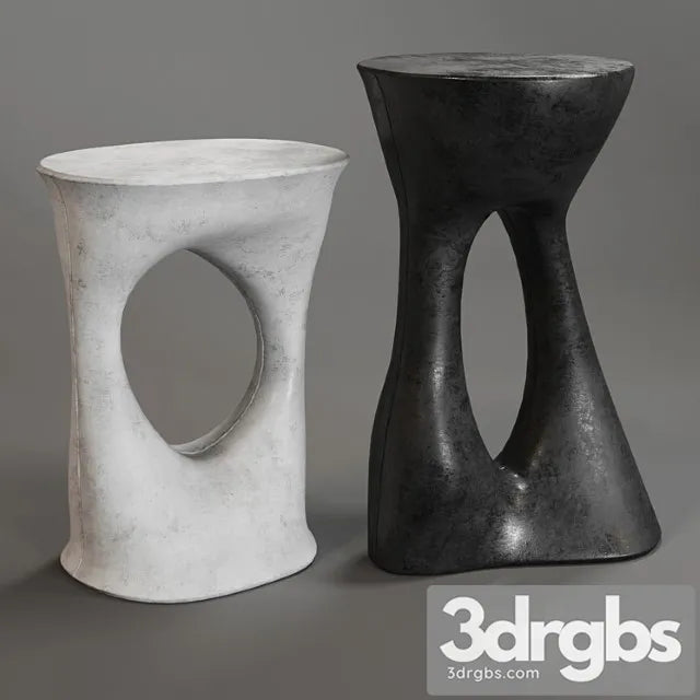 Pair of kreten side tables - tall and short 2 3D Model Free