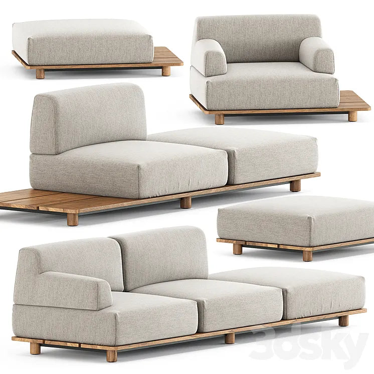 Palco sofa module set 1 by Kristalia 3DSMAX Model