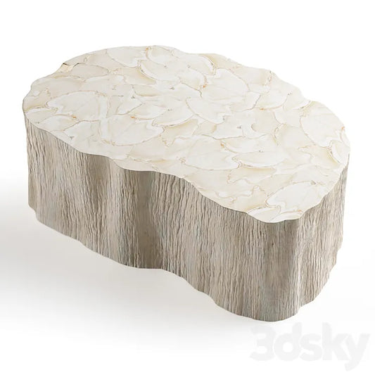 Palecek Camilla Fossilized Clam Coffee Table 3DSMAX Model