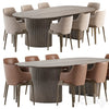 Parc Oval Dining Table and Velis Chair 3DSMAX Model