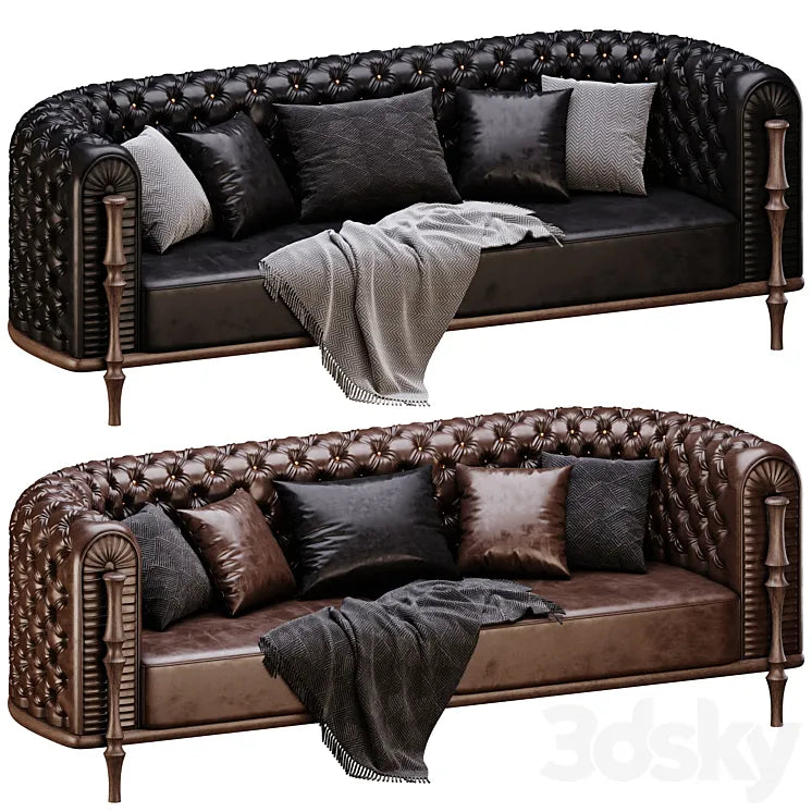 PARSAHOME Esfahan Chesterfield Sofa Modern 3DSMAX Model