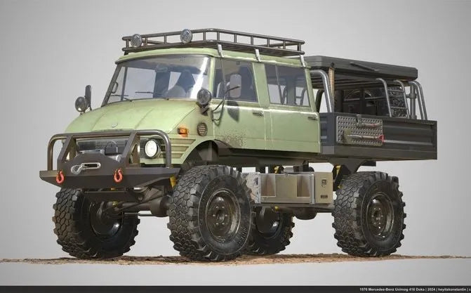 PBR Game 3D Models - 1976 Mercedes-Benz Unimog 416 Doka