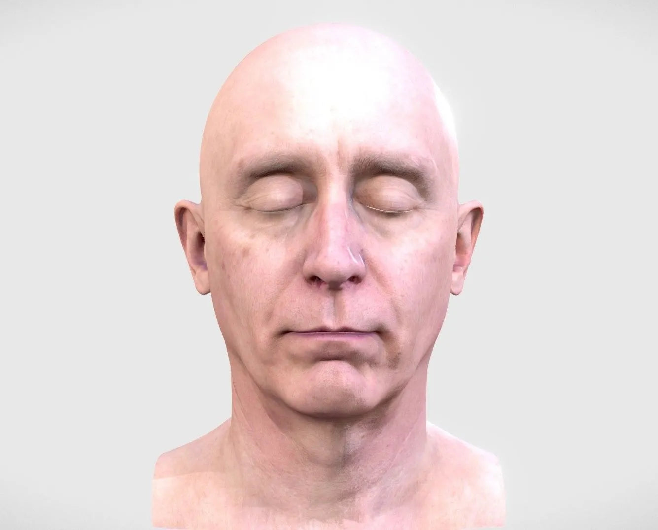 PBR Game 3D Models - 3D Scan Head Of A Man