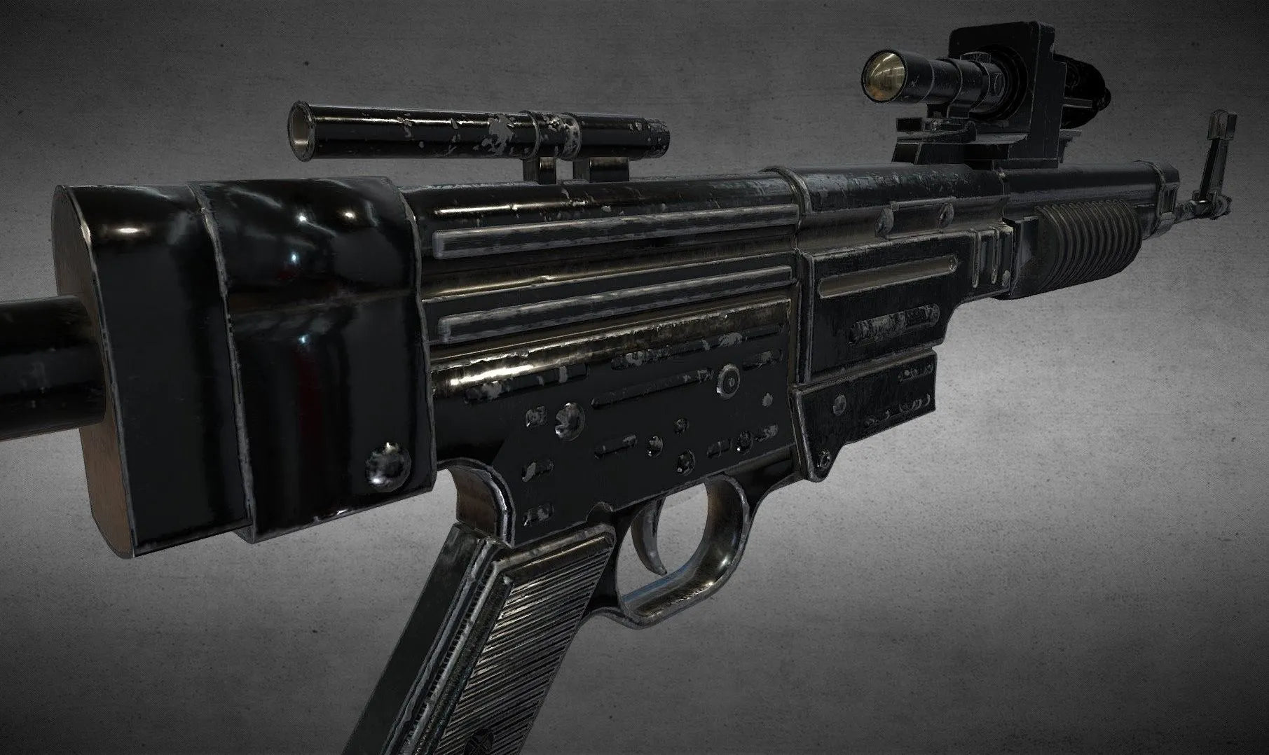 PBR Game 3D Models - A 295 A280c Blaster Rifle