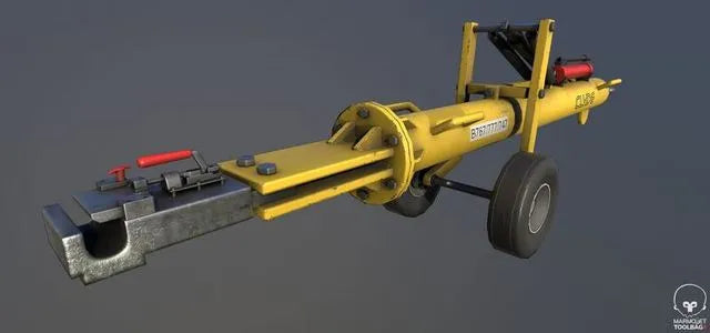 PBR Game 3D Models - Airport pushback towbar
