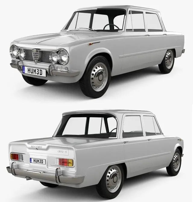 PBR Game 3D Models - Alfa Romeo Giulia (105) 1962