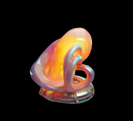 PBR Game 3D Models - An Abstract Sculpture With A Combination Of Oran