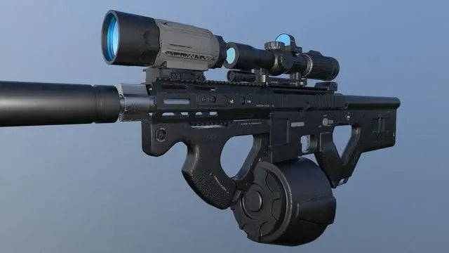PBR Game 3D Models - AR-15 Low Poly gun with scope