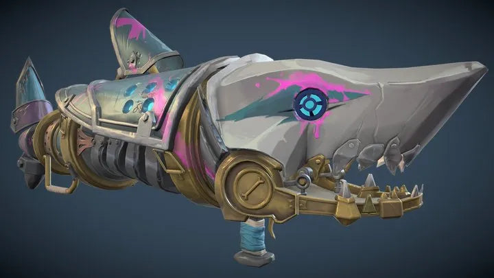PBR Game 3D Models - Arcane Jinx Fishbone Cannon