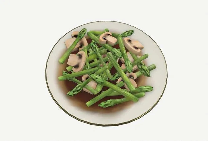 PBR Game 3D Models - Asparagus Straw Mushroom