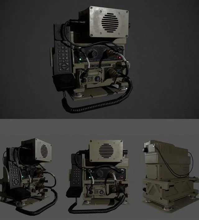 PBR Game 3D Models - Barret Military Radio