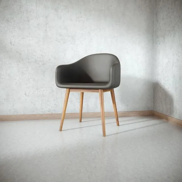 PBR Game 3D Models - Black Leather Loft Chair