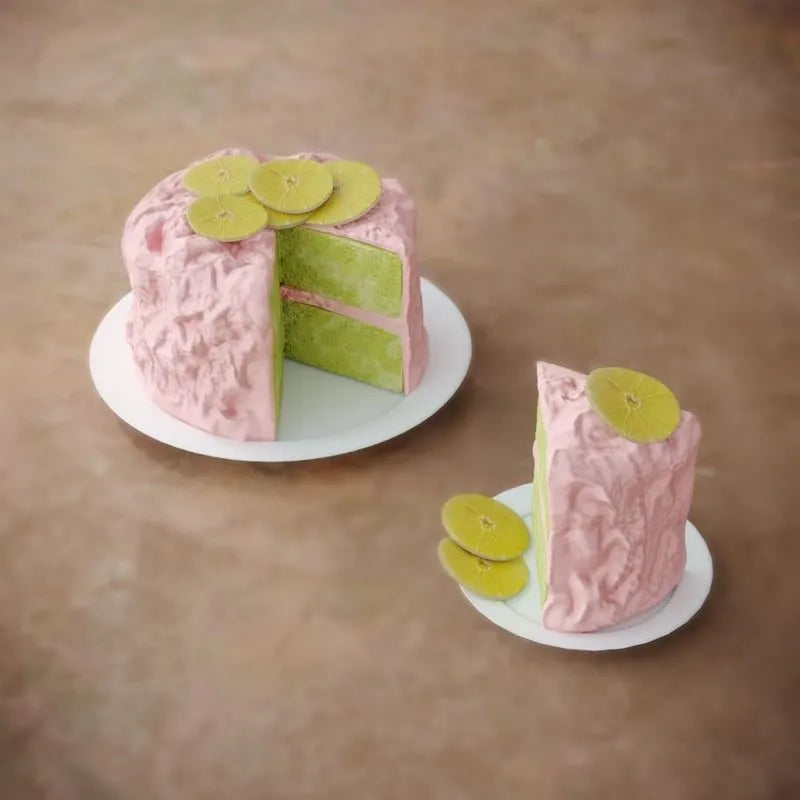 PBR Game 3D Models - Cake with Pink Glaze