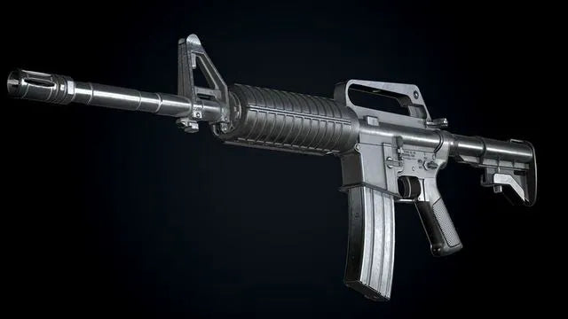 PBR Game 3D Models - CAR-15 Assault-Rifle Worn