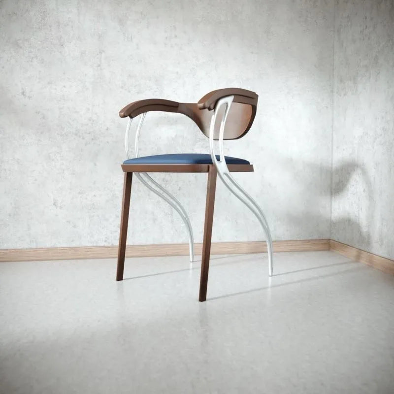 PBR Game 3D Models - Contemporary Wooden Glass Chair