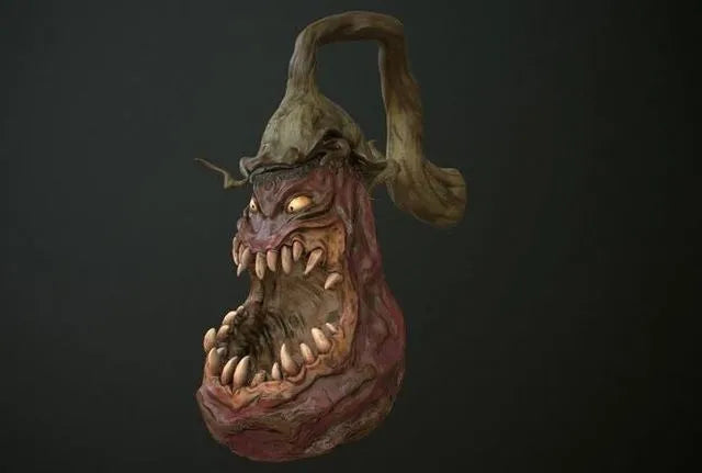 PBR Game 3D Models - Creepy Eggplant Monster