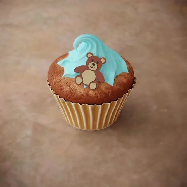 PBR Game 3D Models - Cute Teddy Bear CupCake