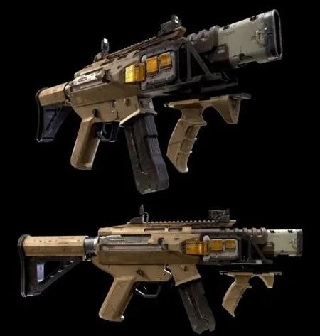 PBR Game 3D Models - Cyberpunk SMG