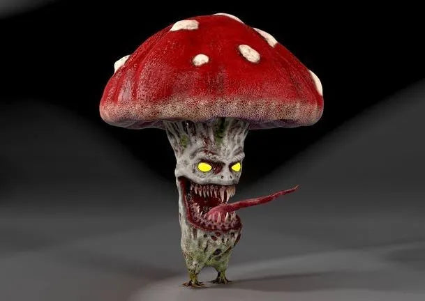PBR Game 3D Models - Evil Mushroom With a Smile