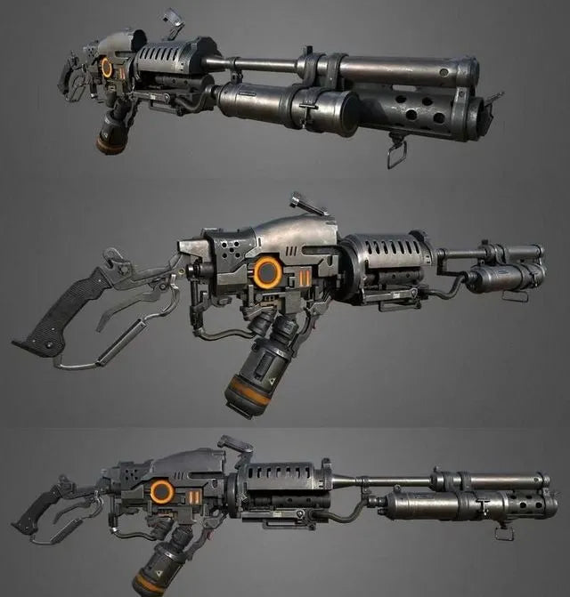 PBR Game 3D Models - Flame Thrower gun