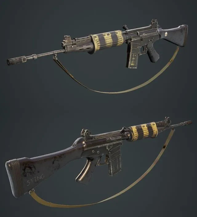 PBR Game 3D Models - FN CAL Assault Rifle