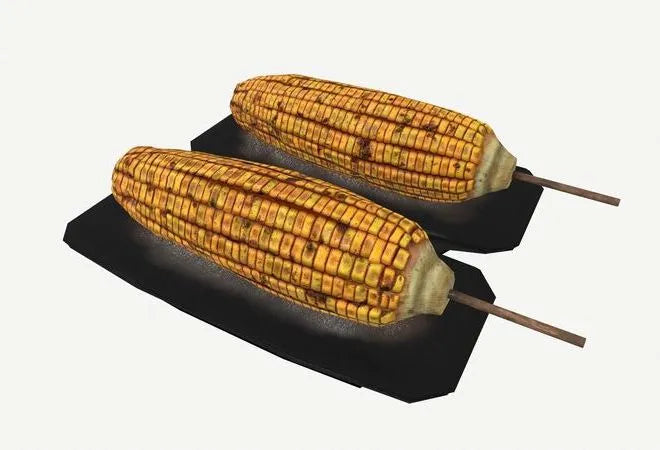 PBR Game 3D Models - Grilled corn