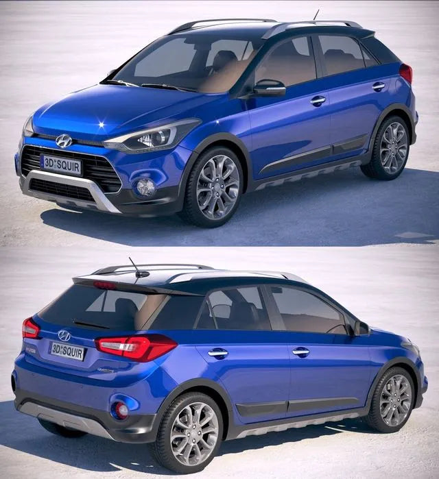 PBR Game 3D Models - Hyundai i20 Actilve 2019