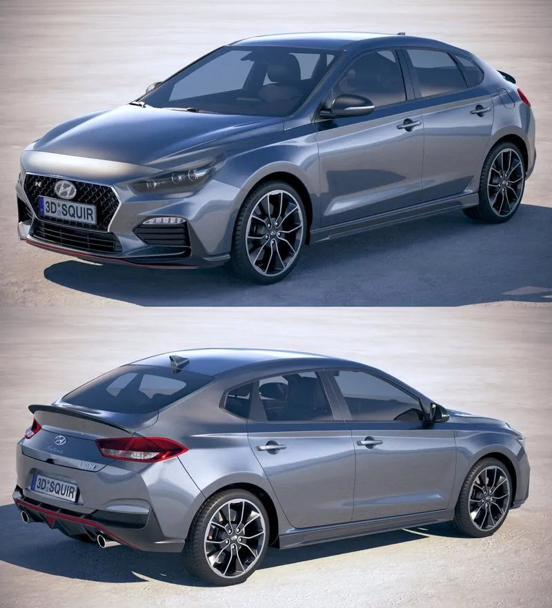 PBR Game 3D Models - Hyundai i30 Fastback N 2019