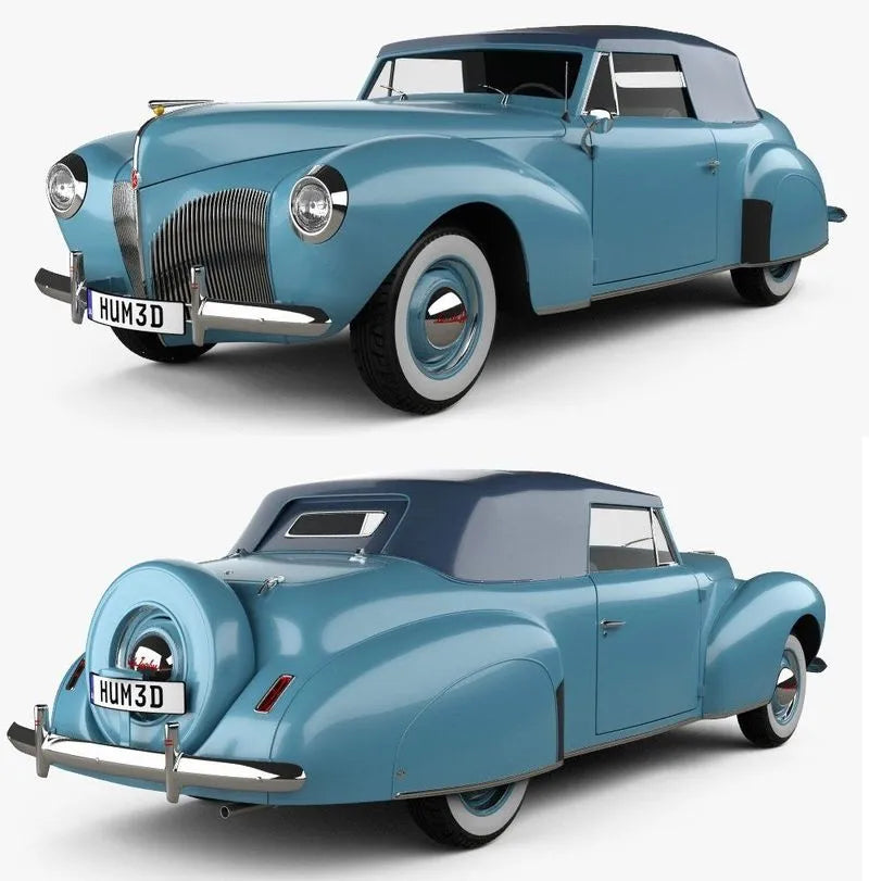 PBR Game 3D Models - Lincoln Zephyr Continental Cabriolet 1939