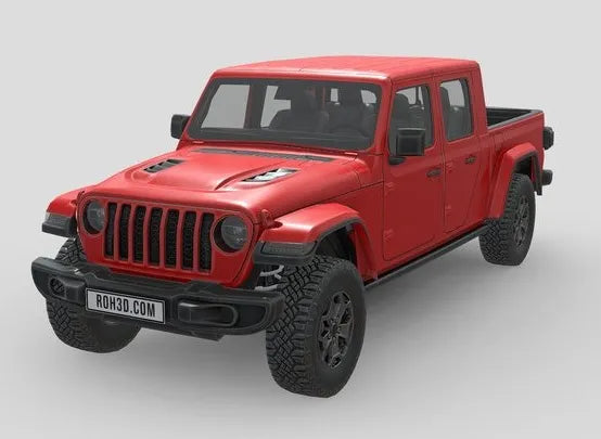 PBR Game 3D Models - Low Poly Car   Jeep Gladiator Rubicon 2020
