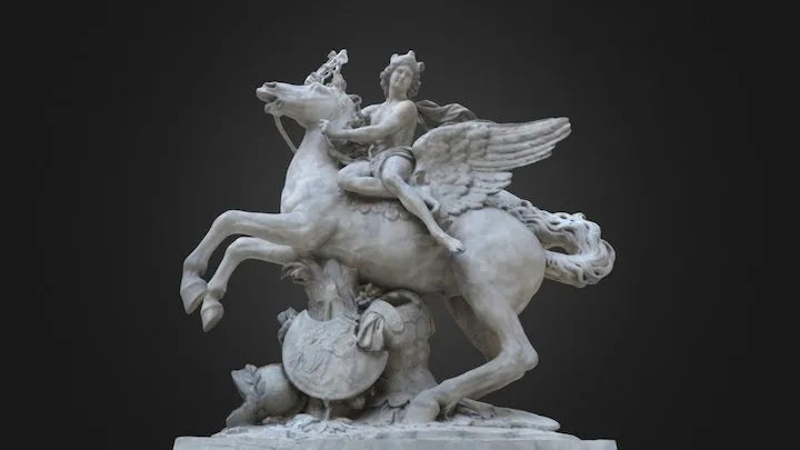 PBR Game 3D Models - Mercure Monté Sur Pégase   Louvre Museum
