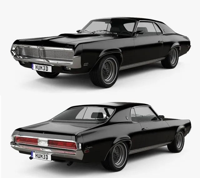 PBR Game 3D Models - Mercury Cougar XR-7 1969