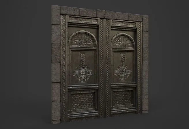 PBR Game 3D Models - Metal Door