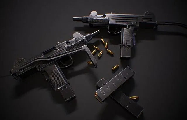 PBR Game 3D Models - Mini UZI Gun