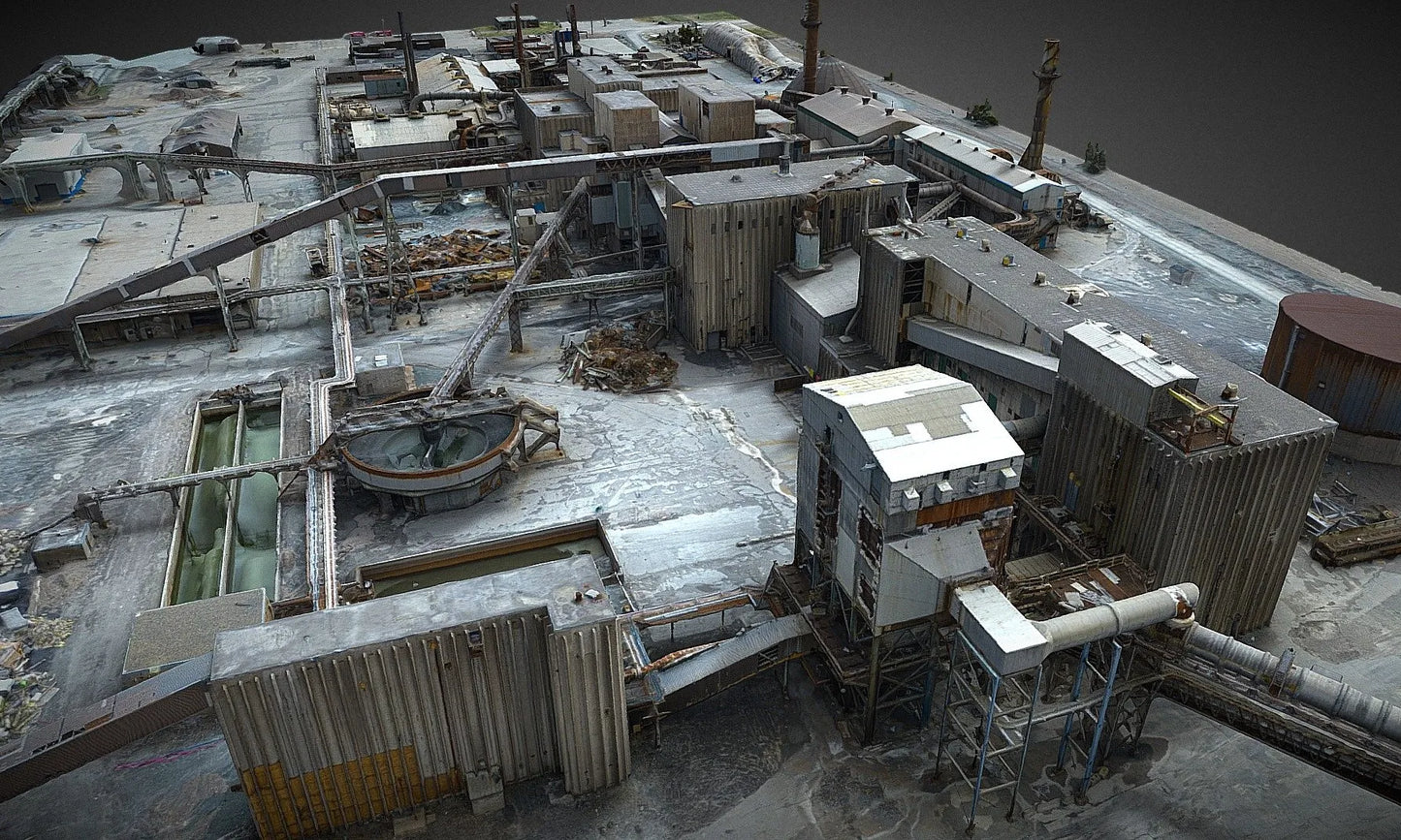 PBR Game 3D Models - Mining Smelter Chemical Processing Facility