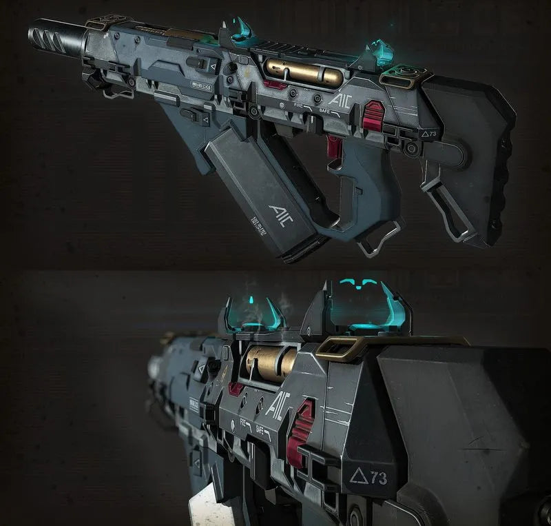 PBR Game 3D Models - Modular SMG