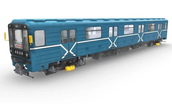 PBR Game 3D Models - Moscow Metro Car Train 81 71781 714