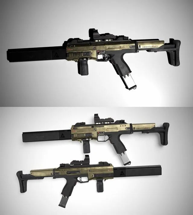 PBR Game 3D Models - Night Hawk SMG