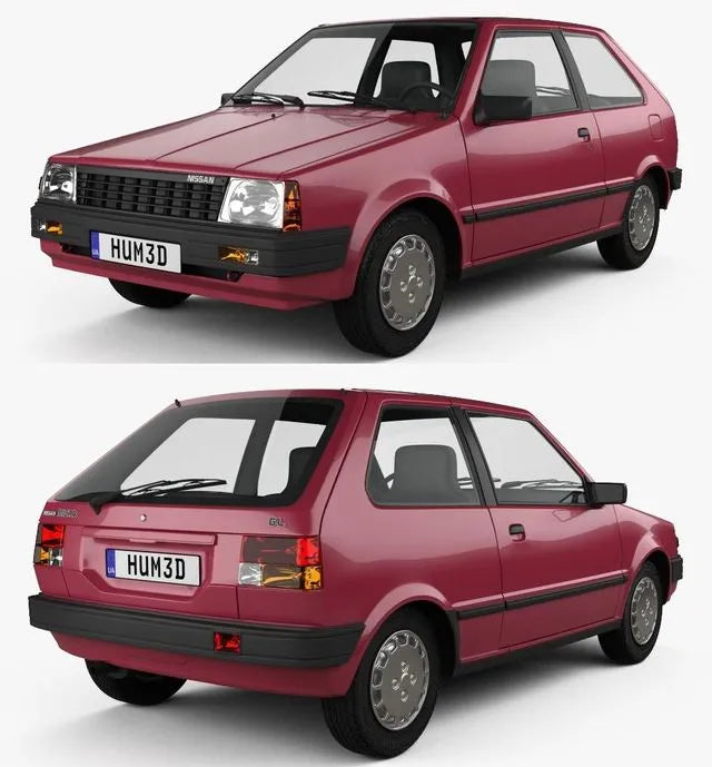 PBR Game 3D Models - Nissan Micra 3-door 1982
