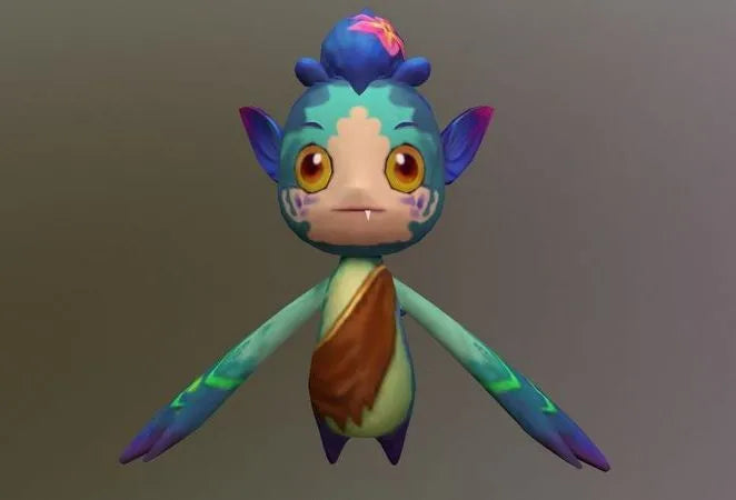 PBR Game 3D Models - Nixie Little Legend From Teamfight tactics Game