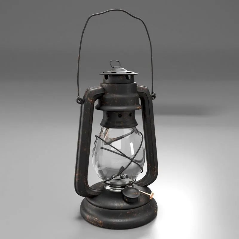 PBR Game 3D Models - Oil Lamp (2)