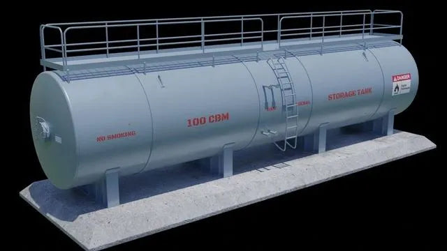 PBR Game 3D Models - Oil storage tank 3A