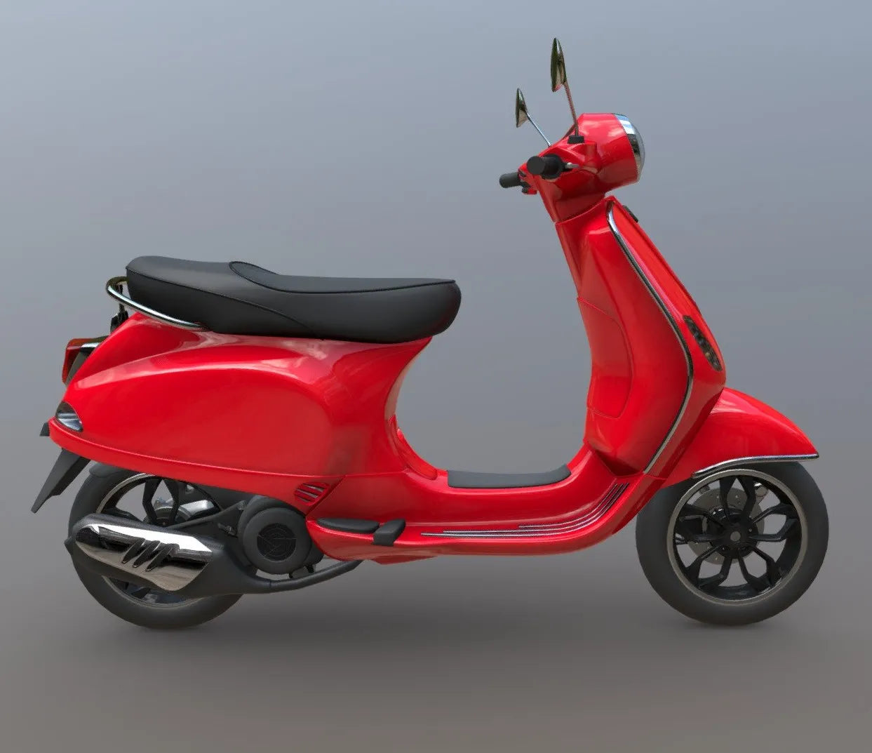 PBR Game 3D Models - Piaggio Vespa Lx 125
