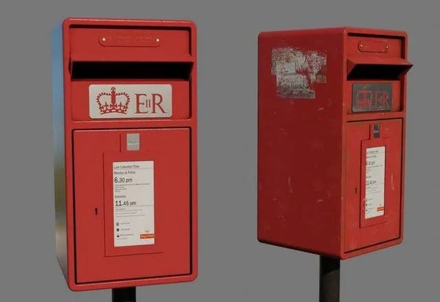 PBR Game 3D Models - Royal Mailbox