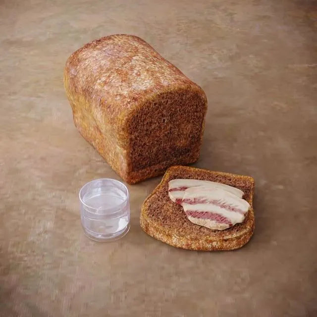 PBR Game 3D Models - Slavic Bread with Bacon