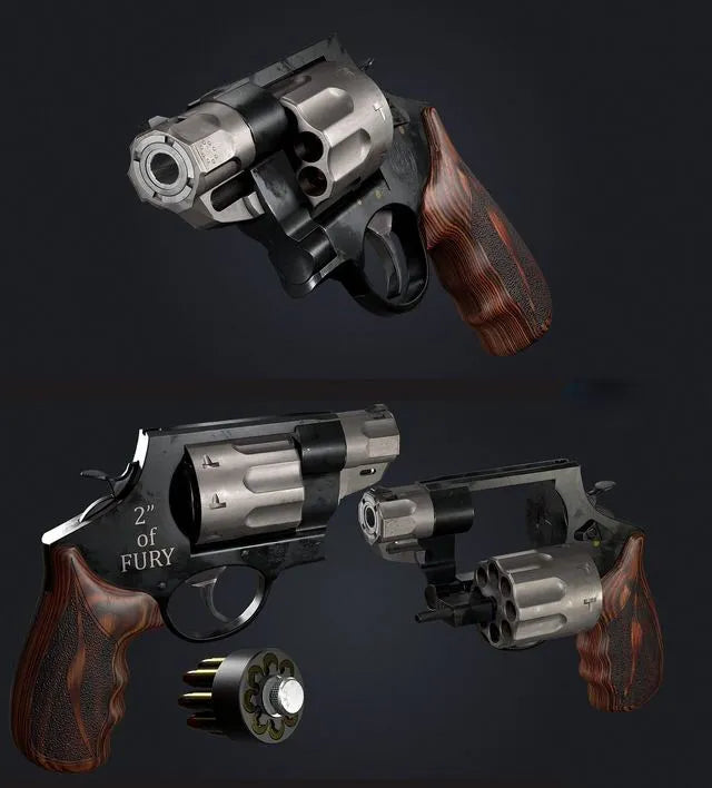 PBR Game 3D Models - Smith and Wesson 327 Magnum