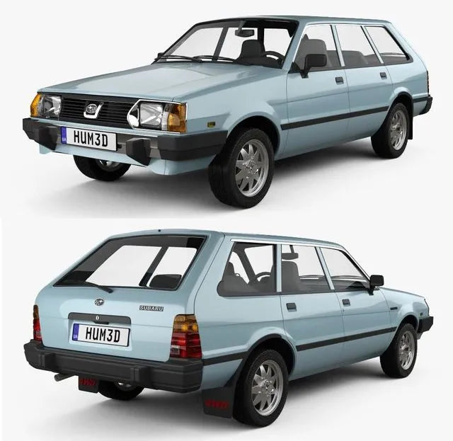 PBR Game 3D Models - Subaru Leone estate 1978