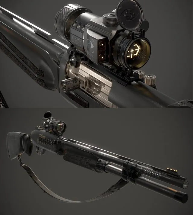 PBR Game 3D Models - Tactical Shotgun Longinus Victoria A5