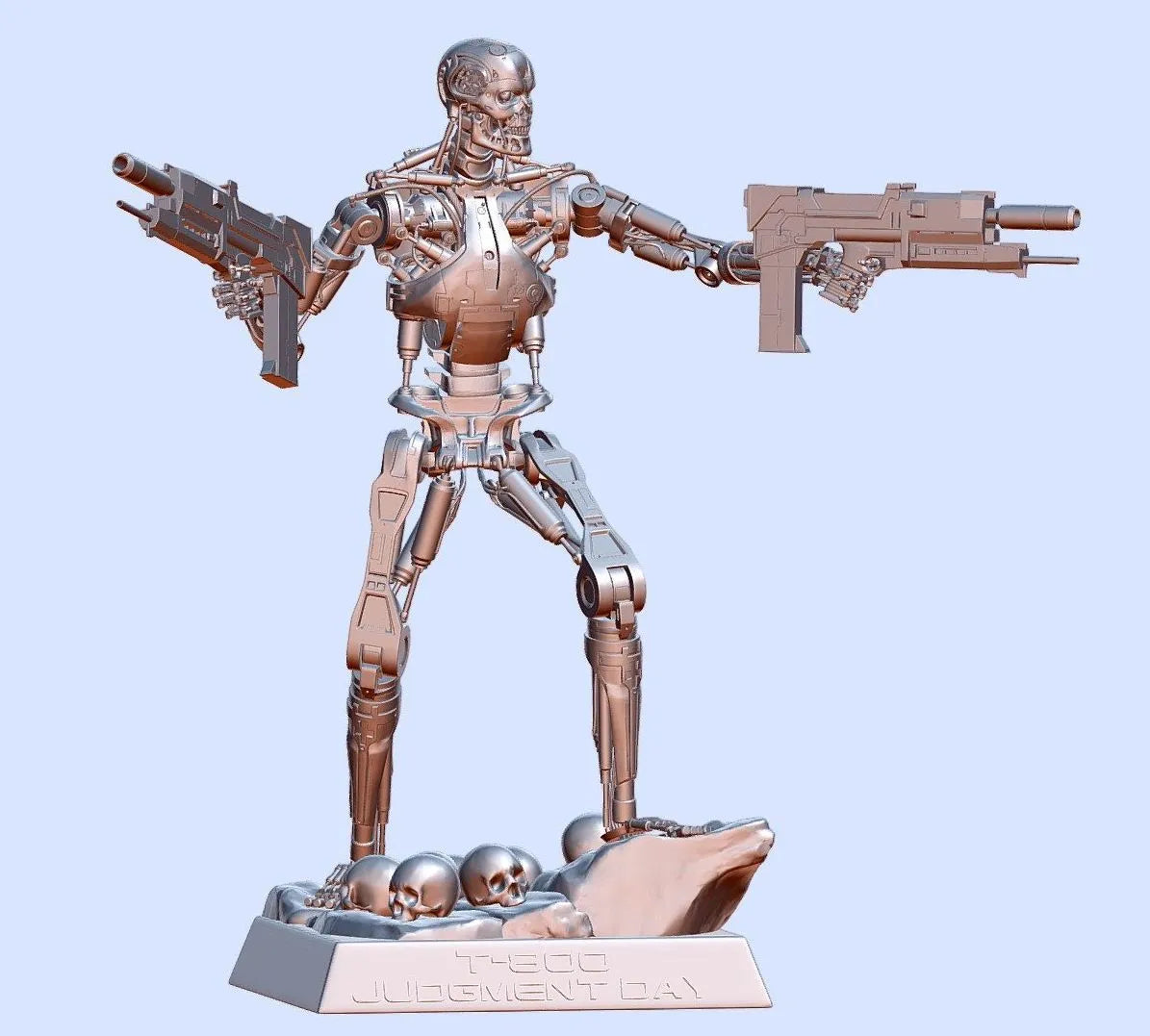 PBR Game 3D Models - Terminator T 800 Judgment Day 3D Print Model
