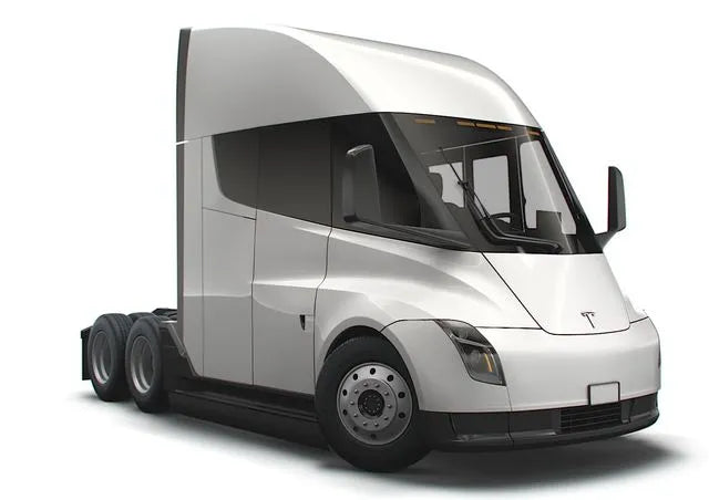 PBR Game 3D Models - Tesla Semi Truck 2023b us american